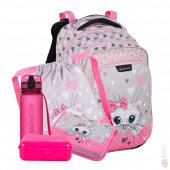 Bagmaster VELK SET LUMI 22 A  (batoh + penl + sek + lahev + box + pouch pink)