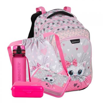 Bagmaster VELK SET LUMI 22 A  (batoh + penl + sek + lahev + box + pouch pink)